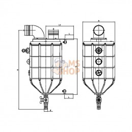 0250080R; MZ; Siphon, grande taille (DN80); pièce detachée