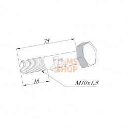 4503170; VOTEX; Boulon M10x75 / 16-12.9 Votex; pièce detachée