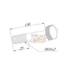 7331162; VOTEX; Boulon M16x130/25 10.9 Votex; pièce detachée