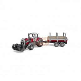 U02046; BRUDER; Massey Ferguson 7480 avec chargeur frontal et remorque à bois; pièce detachée