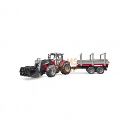 U02046; BRUDER; Massey Ferguson 7480 avec chargeur frontal et remorque à bois; pièce detachée