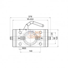 03724435A02; SCHARMÜLLER; Plaque d'adaptation 244 mm CBM; pièce detachée