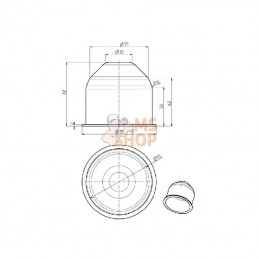 107308000; SCHARMÜLLER; Coiffe de protection K80; pièce detachée