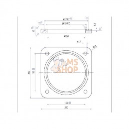 6300822Z; MZ; Bride intermédiaire 6"avec bague torique; pièce detachée