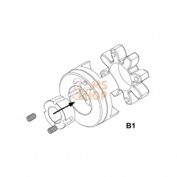 GRMB90100B1; SIT; Moyeu GG 90, TL 3535 B1; pièce detachée