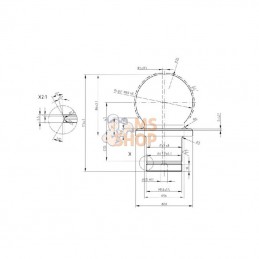 RO71177; ROCKINGER; Boule Attelage à boule 80 mm avec écrou et cale; pièce detachée