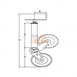 STR168; SIMOL; Roue Jockey; pièce detachée