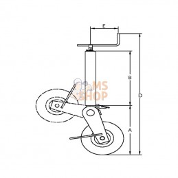 STR1101; SIMOL; Roue Jockey; pièce detachée