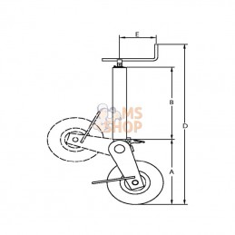 STR1105; SIMOL; Roue Jockey; pièce detachée