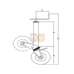 STR1630; SIMOL; Roue Jockey; pièce detachée