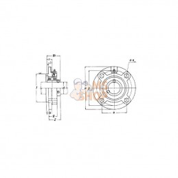 YUCFC211HSKF; SKF; Palier UCFC; pièce detachée