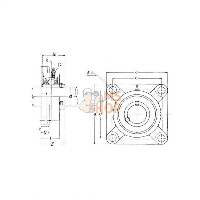 YUCF218SKF; SKF; Palier UCF; pièce detachée