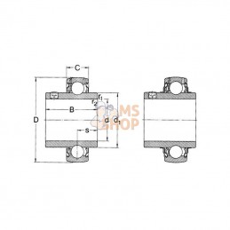 YAR2102RFSKF; SKF; Palier tendeur SKF; pièce detachée