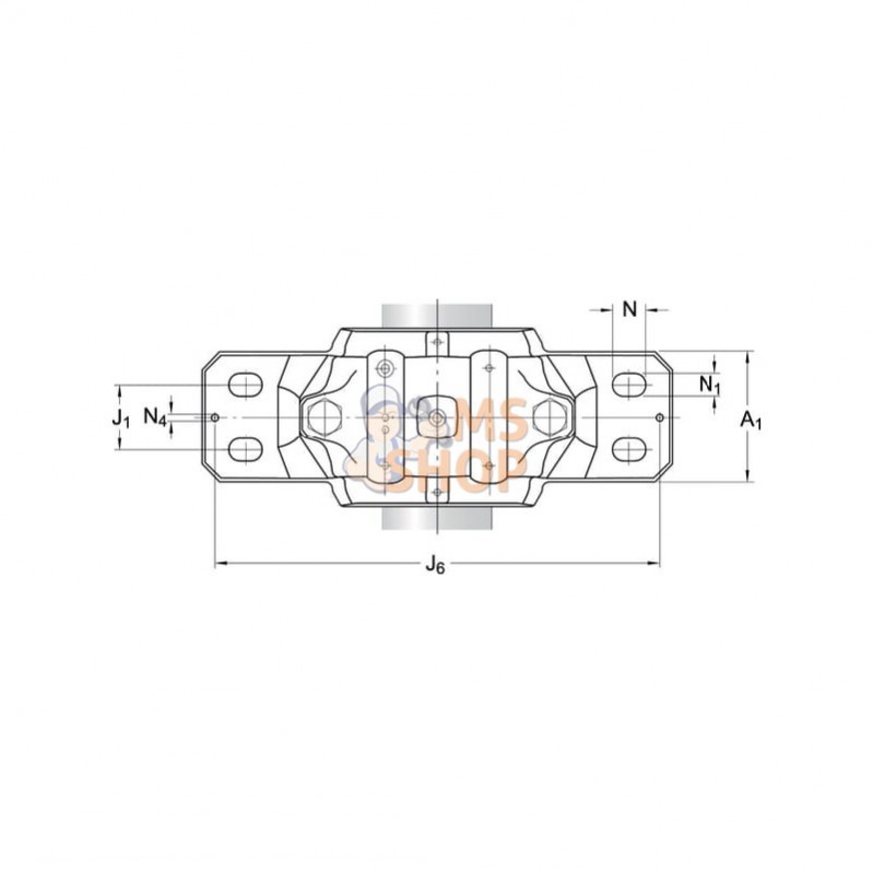 FSNLD516613; SKF; Corps de palier à semelle; pièce detachée