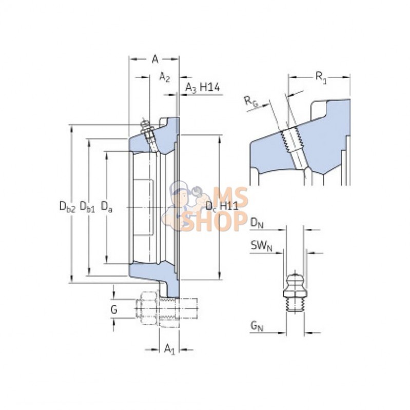 FYJ505; SKF; Logement de palier; pièce detachée