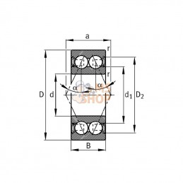 3210A2Z; SKF; Roul. bill à cont. obl. 2 rang; pièce detachée