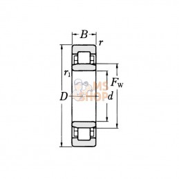 NU207ECPC3SKF; SKF; Rouleaux cilindrique NU SKF; pièce detachée