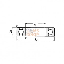 W63042RS1VT378; SKF; Deep groove ball bearing; pièce detachée