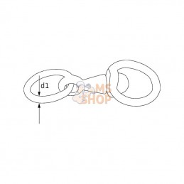 WE50V; KERBL; Virole pour chaîne 5mm; pièce detachée