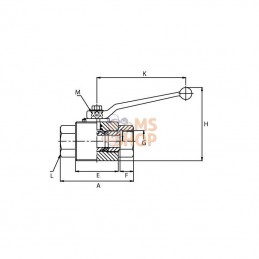 KHR12B; PISTER; Vanne à bille 3/4" BSP+fix.; pièce detachée