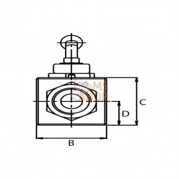 KHR12B; PISTER; Vanne à bille 3/4" BSP+fix.; pièce detachée