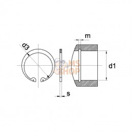 47227; KRAMP; Circlip 27 mm int.; pièce detachée