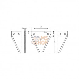 95720040; HERDER; Section + ergot 4 mm MS Herder; pièce detachée