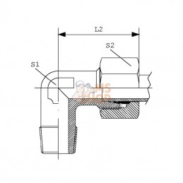 WEV12S12NPTRVS; DICSA; Raccord coudé 12S 1/2 NPT inox; pièce detachée