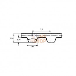 T546010; OPTIBELT; Courroie dentée ZRM 92T - 10 mm; pièce detachée