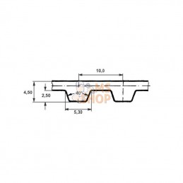 T1060016; OPTIBELT; Courroie dentée ZRM 60T - 16 mm; pièce detachée