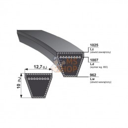 SPA1007; OPTIBELT; Courroie trapézoïdale SPA 13x1007 Optibelt; pièce detachée