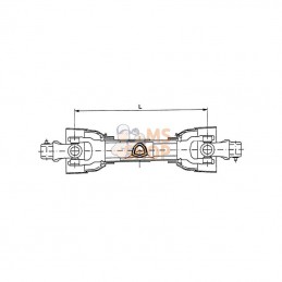 PTO60T1010SBGP; GOPART; Arbre cardan + goup. de séc.; pièce detachée