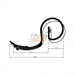 428797GP; GOPART; Dent à ressort 45x10x560mm avec pointe; pièce detachée