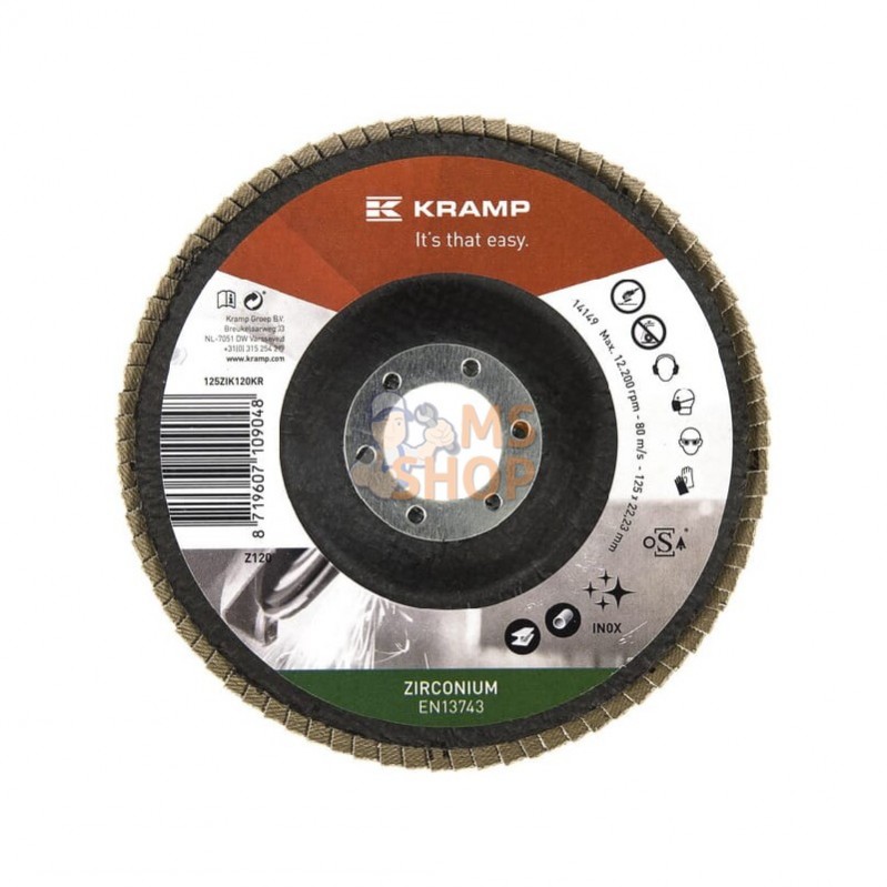 125ZIK120KR; KRAMP; Disque lam. zircon 125mm K120; pièce detachée