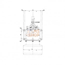 PMSD2501; OMFB; Pompe à main 25cc D.E.+réservoir 1ltr; pièce detachée