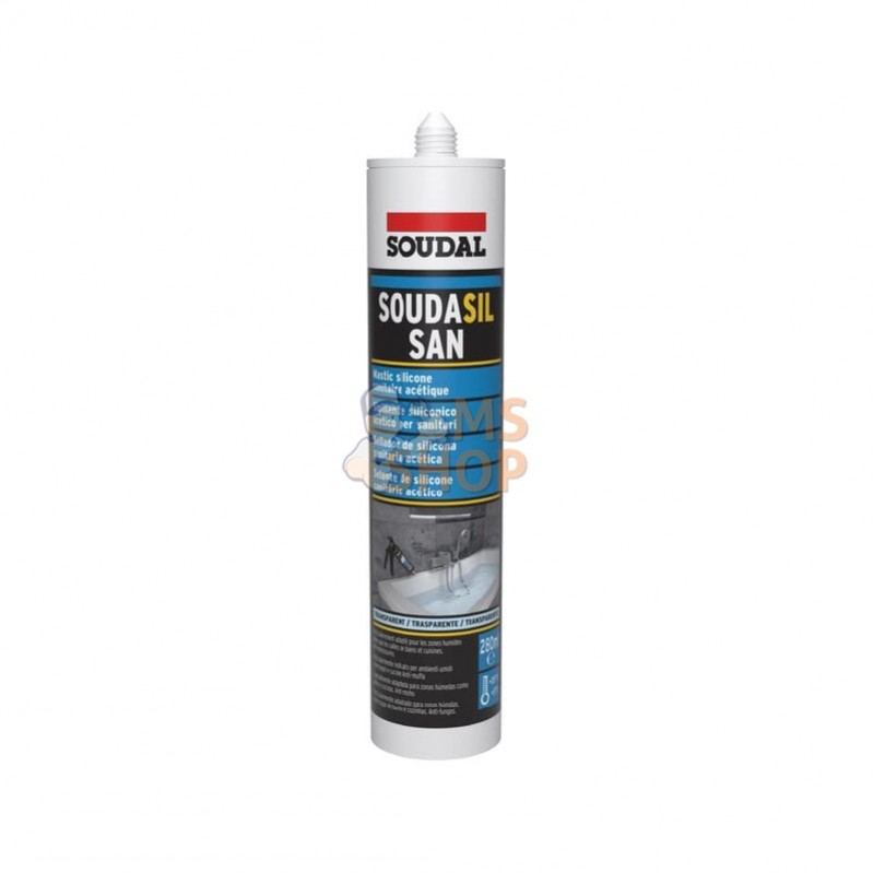 128791SOU; SOUDAL; Silicone sanitaire acétique 280ml (Transparent); pièce detachée