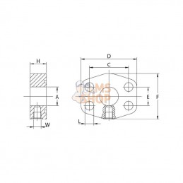 D106G18; OLEO TECNICA; Point de mesure bride SAE; pièce detachée