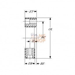 LF20004; RAJA-LOVEJOY; Caoutchouc d'accouplement LF2 60SH; pièce detachée