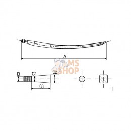 FT1060; SHW; Dents 810 mm droites; pièce detachée