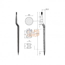 FT33; SHW; Dent de silo M22 x 815; pièce detachée