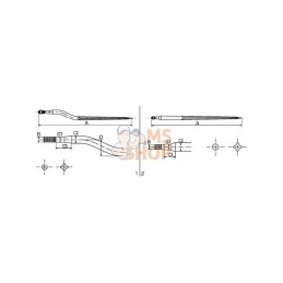 KT8E; SHW; Dent de désileuse 36x800 M20 Strautmann; pièce detachée