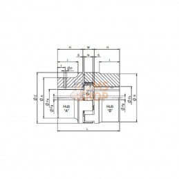 GRMP4255BF42; SIT; Moyeu GG 42 B Ø42H7 clavette de 14mm; pièce detachée