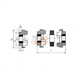 HRCB110FTL; SIT; Moyeu GG HRC 110, TL 1610 F; pièce detachée