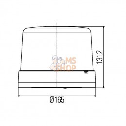 2RL011484021; HELLA; Gyrophare, jaune, KL 7000 LED magnétique; pièce detachée