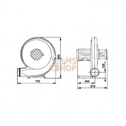 121041000; KONGSKILDE INDUSTRIES A/S; Ventilateur TRL55; pièce detachée