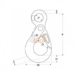 2645016; REMA; Croch sécur œillet RES16 16 mm; pièce detachée