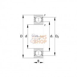 7500394980AZZ; SKF; Roulement à billes à gorge profonde 1/2 in"x1-1/8 in"x5/16 in", 394980A2Z SKF; pièce detachée