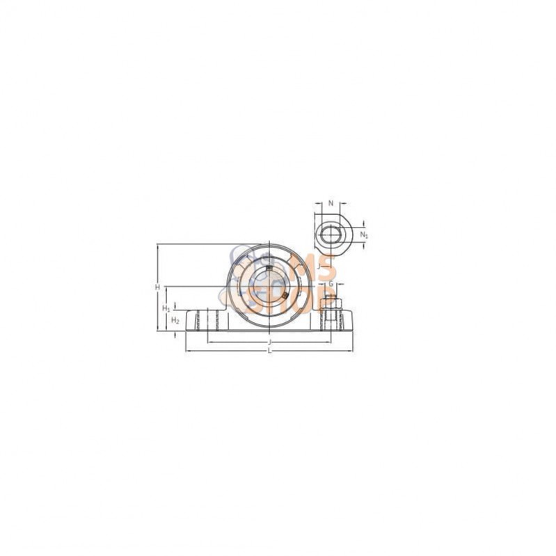 P2BC100CPSS; SKF; Logement de palier SKF gamme alimentaire Pouces; pièce detachée