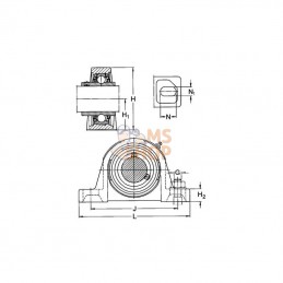 7500SYJ80TF; SKF; Palier complet; pièce detachée