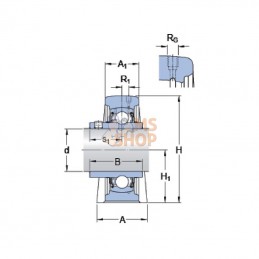 SYF40TF; SKF; Palier complet; pièce detachée